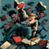 draw a cartoon book cover art