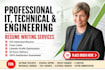 write ats resume, engineering, tech sales CV, healthcare, nursing, architecture