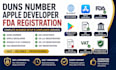 get d u n s number, apple developer, fda registration and ein setup