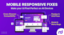 fix react js, tailwind CSS, HTML CSS bugs and responsive UI issues