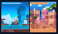 draw 2d game background art
