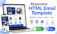design responsive HTML email template or newsletter