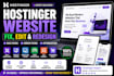 hostinger website fix, bug fixing, error fixing, editing and redesign