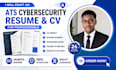 write an ats cybersecurity resume and CV for professionals