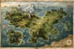 draw line art fantasy map illustration