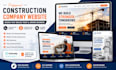 construction company website design, contractor website godaddy, plumber website