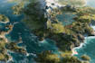 create a fantasy map illustration for map