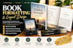 do book formatting, kindle ebook formatting, paperback KDP, book layout design