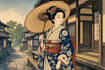 draw anime japanese old style design