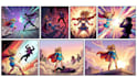 create stunning webtoon, manga and superheroes comic illustration