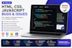 fix HTML CSS javascript bugs, errors and responsive issues