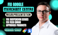 google merchant center suspension and misrepresentation