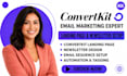 setup convertkit landing page design, convertkit newsletter, email sequence