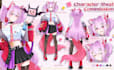 draw live2d vtuber model, vtuber rigging and pngtuber avatar and refsheet