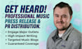 write professional music press release submit  music pr distribution