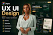 do figma website ui ux design, dashboard ui ux, and mobile app ui ux design