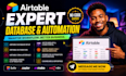 setup airtable database, airtable automation, softr web apps, airtable expert