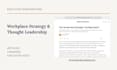 ghostwrite workplace strategy thought leadership