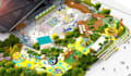 create 3d amusement park design, theme park layout and entertainment zone visual
