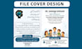 create a premium medical file cover and letterhead stationery design