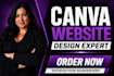 create canva website, canva landing page and website design