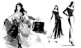 draw fashion illustrations in retro style