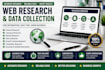 do real estate lead generation, web research and data entry