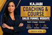 craft a kajabi coaching course sales funnel website