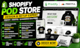 shopify pod printify printful store design ecommerce website setup expert