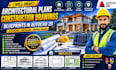 draft architectural plans, construction drawings, blueprints in autocad 2d