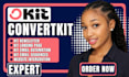 setup convertkit newsletter kit sequences kit landing page kit automation expert