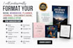 format workbook, planner, journal, children book, flyer,
