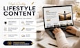 write SEO optimized lifestyle blog posts and articles