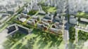 design 3d masterplan aerial siteplan residential mixed use urban planning render