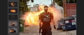 do vfx compositing, cinematic fire effect, green screen, special effect for film
