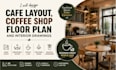 design cafe layout, coffee shop floor plan and interior drawings