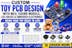 custom toy pcb design with mcu sound module led circuit and embedded electronics