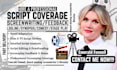 provide screenplay script coverage, feedback, story analysis, and detailed notes