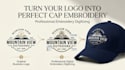 professional 3d puff embroidery digitizing for caps
