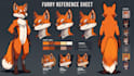 draw furry reference sheet fursona ref sheet anthro character design oc