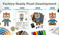 create a plush toy tech pack and manufacturing spec sheet