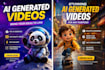 create stunning ai videos, cinematic ai animations,