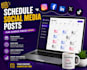 schedule social media post via buffer,hootsuite, metricool and publer