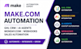 make com automation ai agent ghl CRM automation monday com integration webhooks