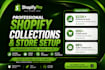 setup shopify variants product page and shopify collection with color swatches