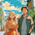 draw a anime couple character art anime