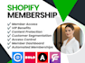 setup shopify membership appstle bold aaa simplee helium