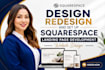 design redesign and set up squarespace landing page development, website design