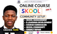 setup skool executive coaching credit repair course migration to skool community