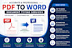 convert PDF to word and retype documents professionally